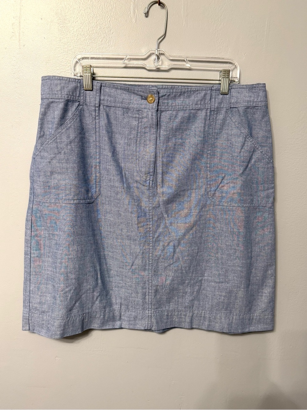 Talbots Light Blue Cotton Chambray Top